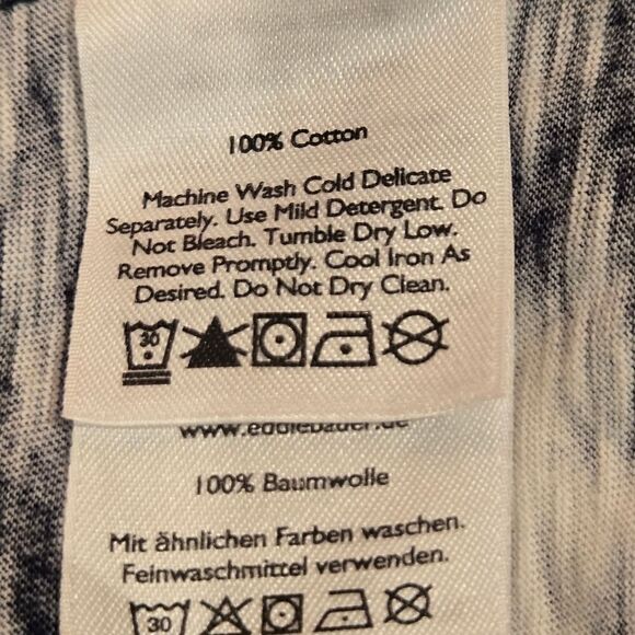 Eddie Bauer Striped Tie Dyed V Neck Tank Top Cotton XSMALL  NWOT - Picture 9 of 9